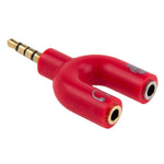 3.5mm 立體聲公頭轉 3.5mm 耳機及麥克風母頭分接器