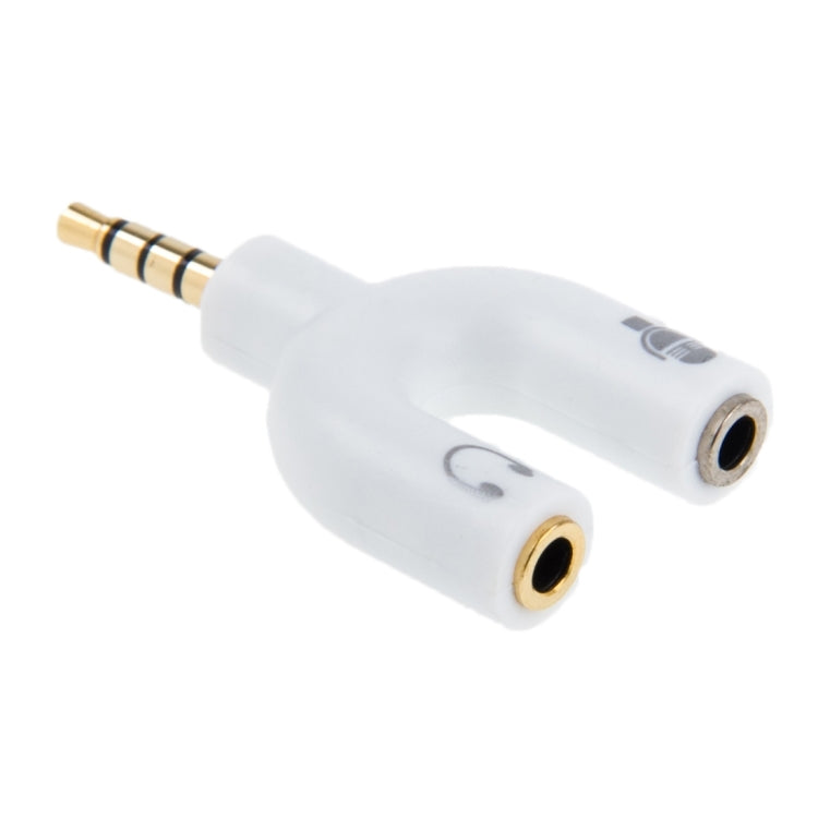 3.5mm 立體聲公頭轉 3.5mm 耳機及麥克風母頭分接器