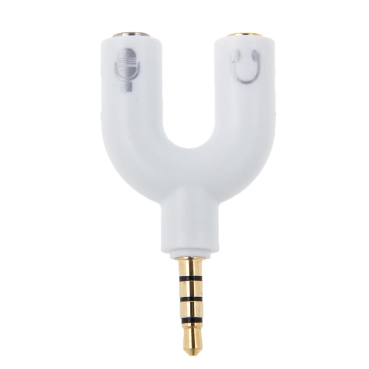 3.5mm 立體聲公頭轉 3.5mm 耳機及麥克風母頭分接器