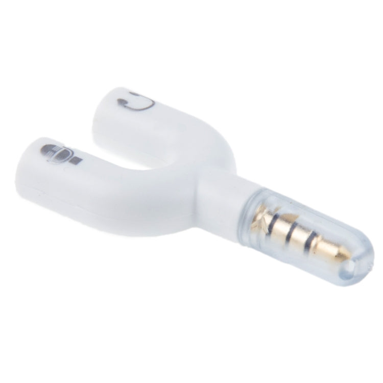 3.5mm 立體聲公頭轉 3.5mm 耳機及麥克風母頭分接器