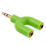 3.5mm 立體聲公頭轉雙 3.5mm 立體聲母頭分接器
