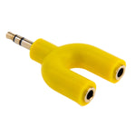 3.5mm 立體聲公頭轉雙 3.5mm 立體聲母頭分接器