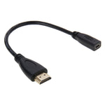 20cm HDMI 公頭轉 Micro HDMI 母頭轉接線，HDMI 轉 Micro HDMI