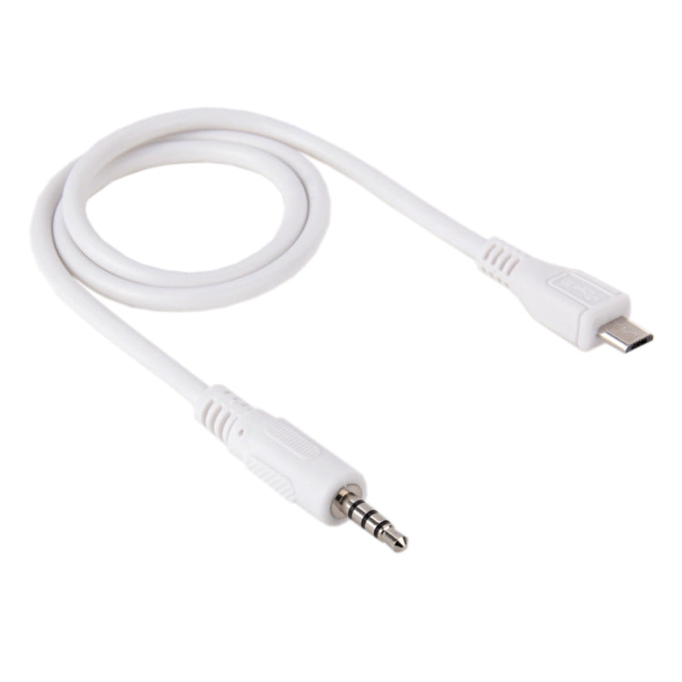 3.5mm 公頭轉 Micro USB 公頭音頻 AUX 線，長度：約 50cm，Micro USB 50cm