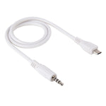 3.5mm 公頭轉 Micro USB 公頭音頻 AUX 線，長度：約 50cm，Micro USB 50cm