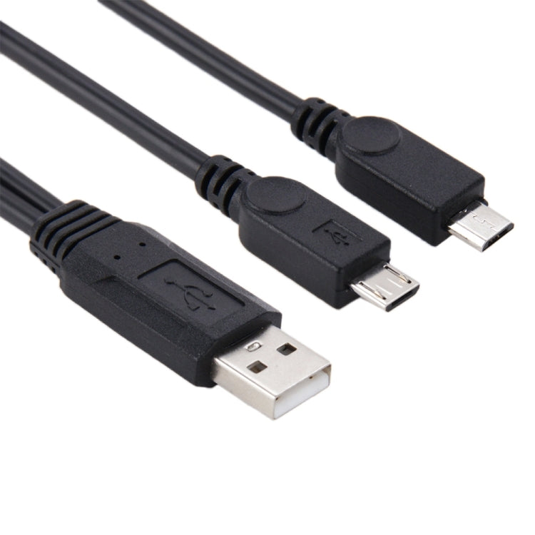 USB 2.0 公頭轉 2 個 Micro USB 公頭線，長度：約 30cm，USB 2.0 AM 轉 2 Micro USB