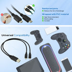 USB 2.0 公頭轉 2 個 Micro USB 公頭線，長度：約 30cm，USB 2.0 AM 轉 2 Micro USB