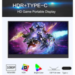 15.6 吋 1080P LED 便攜顯示器，支援 HDR，15.6 吋 1080P