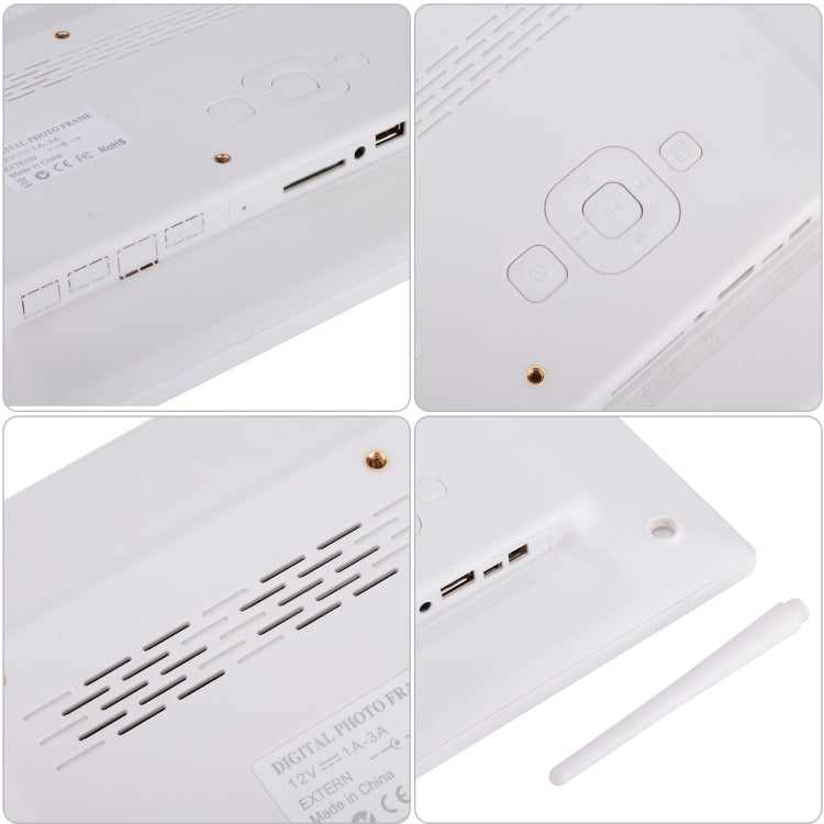 12.1 吋數位相框，附支架與遙控器，Allwinner F16 程式，支援 SD / MMC / USB 隨身碟，12.1 吋