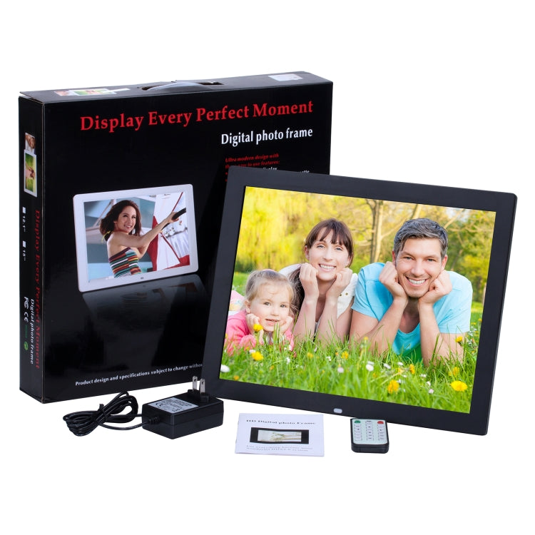 15 吋 HD LED 螢幕數位相框，附支架及遙控器，Allwinner，鬧鐘 / MP3 / MP4 / 電影播放器，15 吋 Allwinner