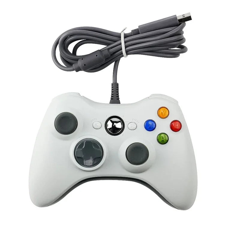 USB 2.0有線控制器遊戲手把，適用於XBOX360，即插即用，線長2.5米，適用於XBOX360，XBOX360（黑色）