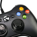 USB 2.0有線控制器遊戲手把，適用於XBOX360，即插即用，線長2.5米，適用於XBOX360，XBOX360（黑色）