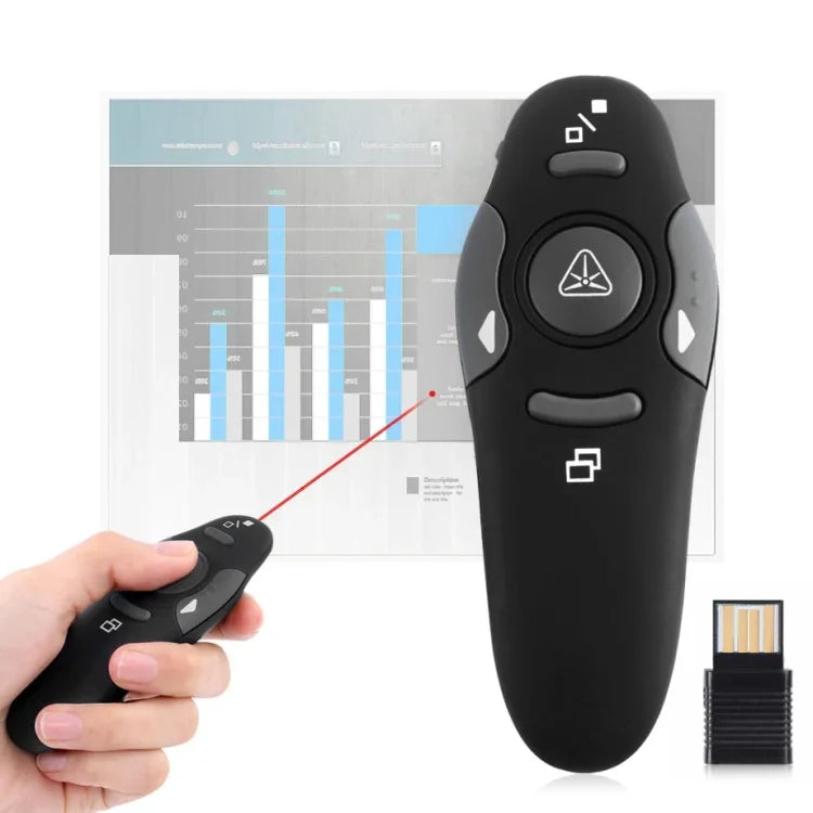 多媒體簡報器附雷射指示筆及 USB 接收器 適用投影機 / 電腦 / 筆電，遙控距離：15m，016