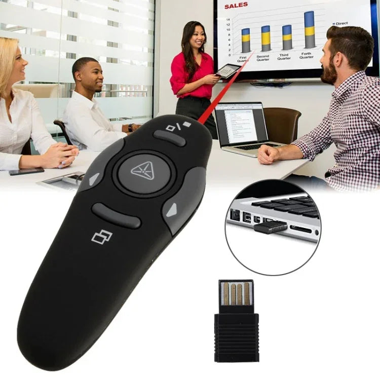 多媒體簡報器附雷射指示筆及 USB 接收器 適用投影機 / 電腦 / 筆電，遙控距離：15m，016