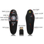 多媒體簡報器附雷射指示筆及 USB 接收器 適用投影機 / 電腦 / 筆電，遙控距離：15m，016