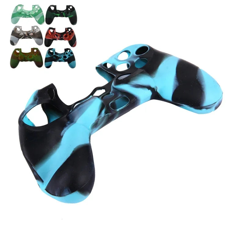 PS4 控制器迷彩矽膠保護殼，隨機色彩出貨，FS-03