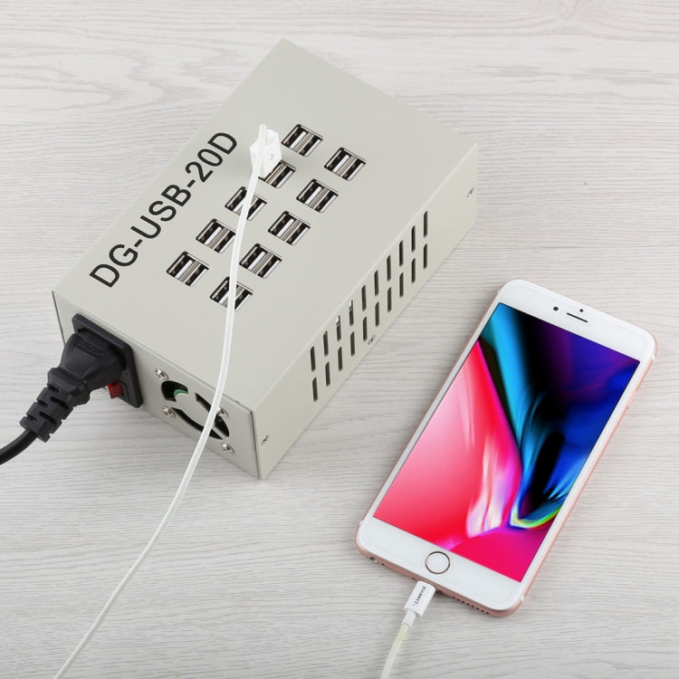 60W 12A 20 USB 埠快速充電站旅行桌面充電器電源適配器