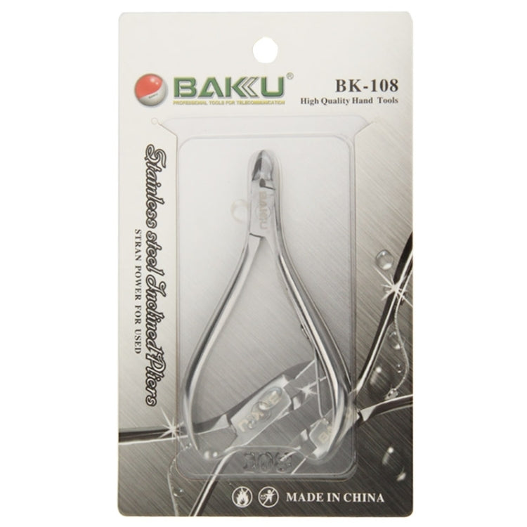 Baku BK-108高品質不鏽鋼直嘴迷你微型精密鉗線剪鉗，BK-108