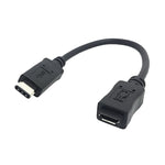 CY-201 USB 3.1 Type-C 公頭轉 Micro USB 2.0 母頭線，適用 Nokia N1，線長：20cm