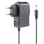 歐盟插頭交流100-240V轉直流6V 2A電源適配器，接頭：5.5 x 2.1毫米，線長：1.1米，歐盟插頭直流6V 2A