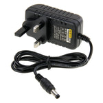 英國插頭 AC 100-240V 轉 DC 12V 1A 電源適配器，接頭：5.5 x 2.1mm，線長：約90公分，DC 12V 1A，英國插頭