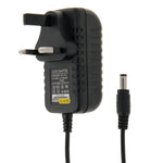 英國插頭 AC 100-240V 轉 DC 12V 1A 電源適配器，接頭：5.5 x 2.1mm，線長：約90公分，DC 12V 1A，英國插頭