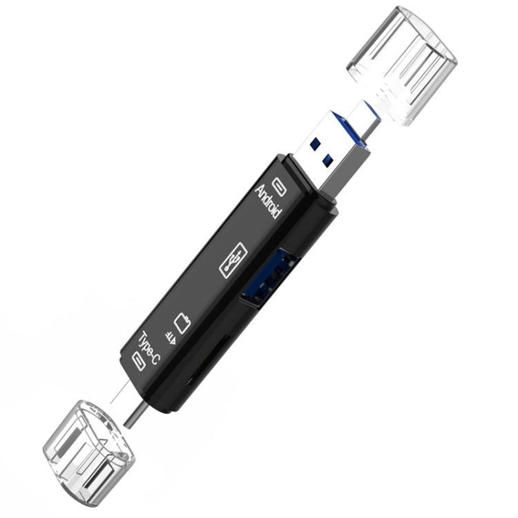 D-188 3 合 1 TF & USB 轉 Micro USB & Type-C 讀卡器 OTG 轉接器連接器