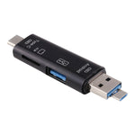 D-188 3 合 1 TF & USB 轉 Micro USB & Type-C 讀卡器 OTG 轉接器連接器