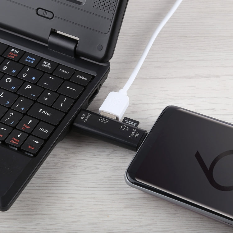 D-188 3 合 1 TF & USB 轉 Micro USB & Type-C 讀卡器 OTG 轉接器連接器