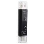 D-188 3 合 1 TF & USB 轉 Micro USB & Type-C 讀卡器 OTG 轉接器連接器