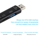 D-188 3 合 1 TF & USB 轉 Micro USB & Type-C 讀卡器 OTG 轉接器連接器