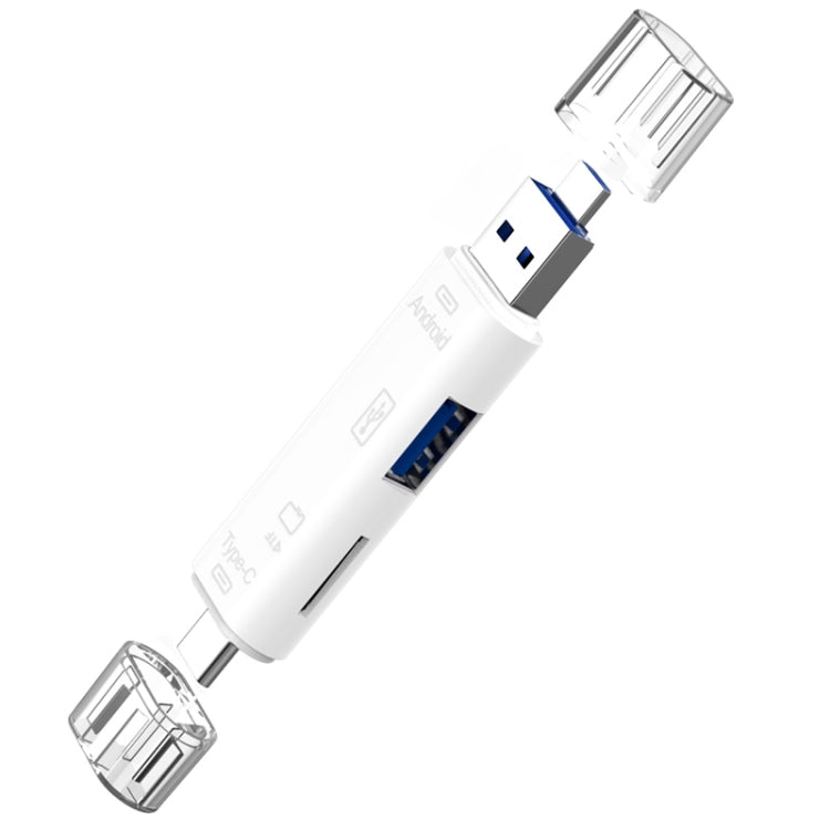D-188 3 合 1 TF & USB 轉 Micro USB & Type-C 讀卡器 OTG 轉接器連接器
