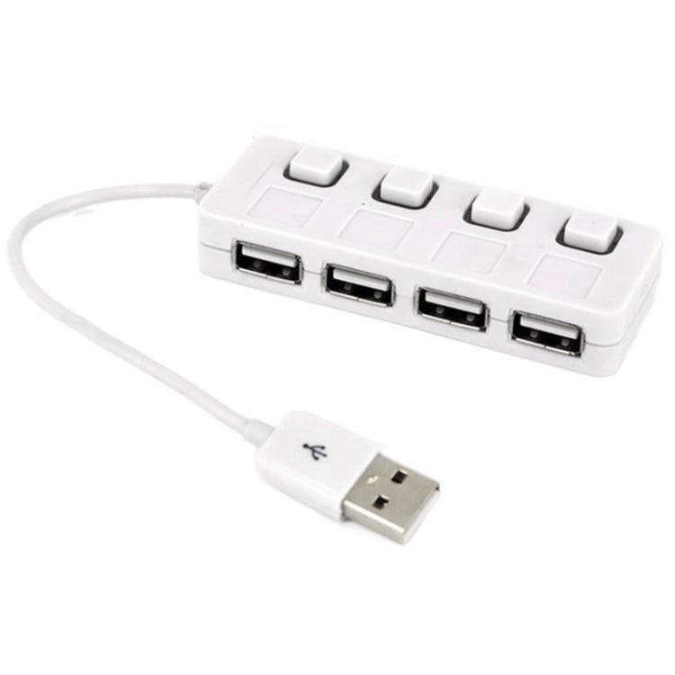 4埠USB 2.0集線器 帶4個開關，4埠帶4個開關（黑色），4埠帶4個開關（白色）