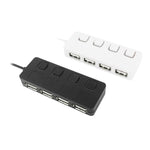 4埠USB 2.0集線器 帶4個開關，4埠帶4個開關（黑色），4埠帶4個開關（白色）