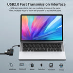 4埠USB 2.0集線器 帶4個開關，4埠帶4個開關（黑色），4埠帶4個開關（白色）