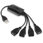 通用4埠USB 2.0 480Mbps高速有線集線器 適用於電腦