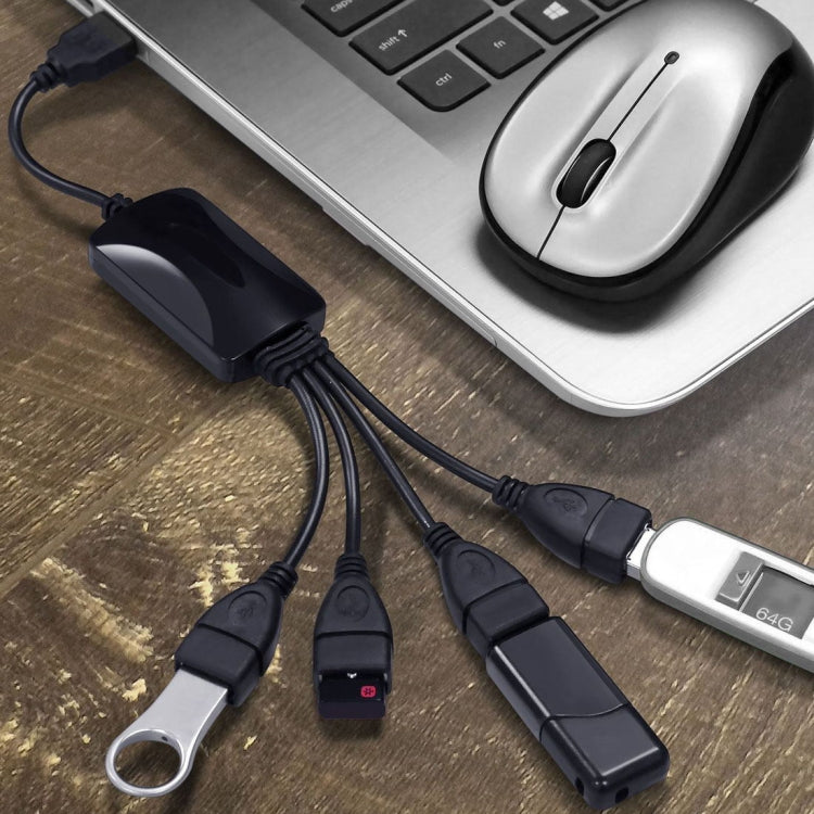 通用4埠USB 2.0 480Mbps高速有線集線器 適用於電腦