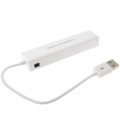 1埠USB網路含3埠USB集線器至母RJ45乙太網路轉接卡，USB 2.0