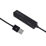 高速4埠USB 2.0集線器，USB分接器（黑色）