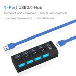 4埠USB 3.0集線器，超高速5Gbps，即插即用，支援1TB，4埠（黑色），4埠（白色）