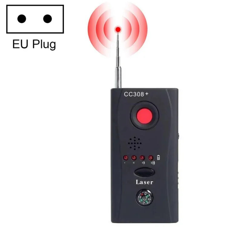 CC308+ マルチワイヤレスカメラレンズ検出器 電波信号検出 全周波数 RF GSM デバイスファインダー、CC308+