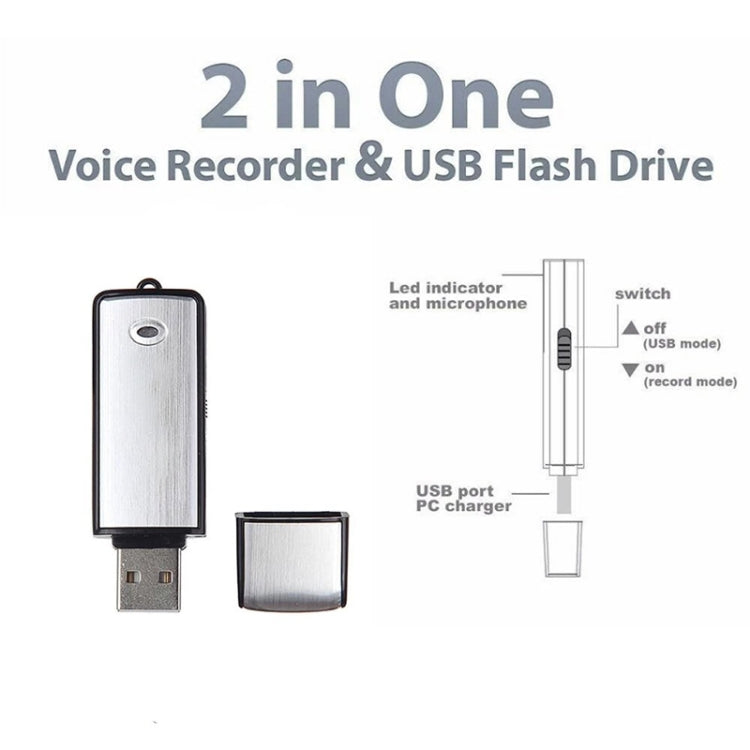 USB語音錄音筆 + 8GB USB隨身碟，8GB