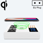 YC-CDA10W 10W 多埠 USB 智能數字顯示快速充電無線充電器，英國插頭，SAS1048A、SAS1048B、SAS1048C