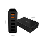 VEDFUN TurboCube D620 六埠快速充電 3.0 + SDDC 技術 USB 充電器，歐規/美規/英規插頭