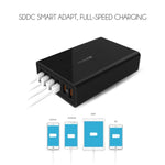 VEDFUN TurboCube D620 六埠快速充電 3.0 + SDDC 技術 USB 充電器，歐規/美規/英規插頭