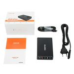 VEDFUN TurboCube D620 六埠快速充電 3.0 + SDDC 技術 USB 充電器，歐規/美規/英規插頭