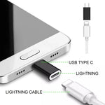 8 Pin 母頭轉 USB-C / Type-C 公頭金屬外殼轉接器