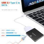 USB-C / Type-C轉22針SATA硬碟轉接線，總長約23cm