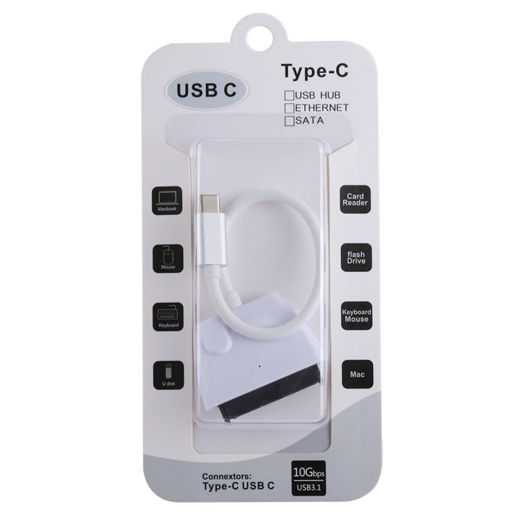 USB-C / Type-C轉22針SATA硬碟轉接線，總長約23cm