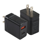 LZ-728 QC 3.0 USB + PD 20W USB-C / Type-C快速旅行充電器，美國插頭，美國插頭